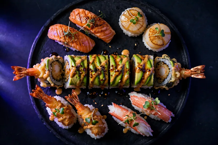 A grilled seafood platter