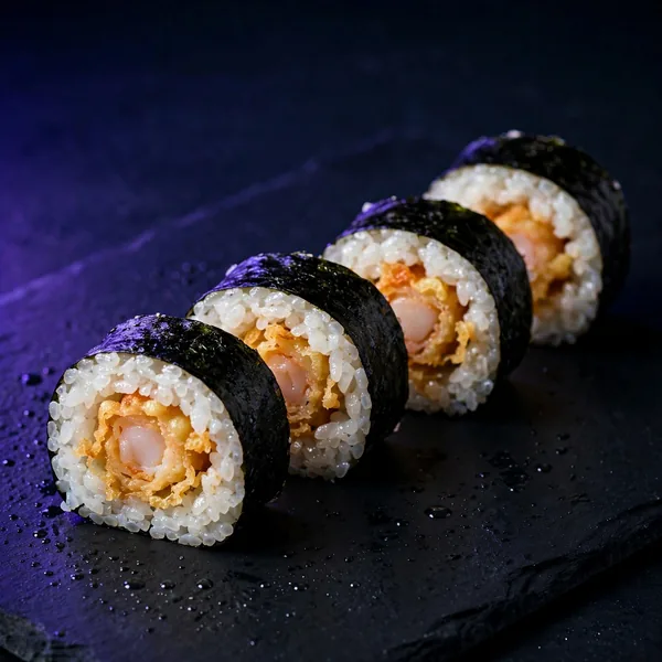 Tempura prawn maki pieces